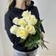 Моно букет из 7 Кремовых Роз