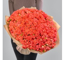 101 Кустовая Коралловая Роза (40 см.)