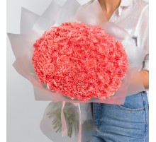 Букет 101 Ярко-Розовая Гвоздика