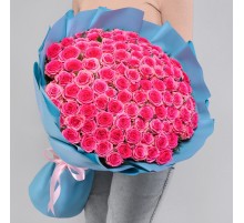 101 Ярко-Розовая Роза (70 см.)