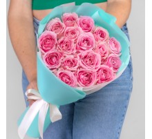 11 Розовых Роз (40 см.)