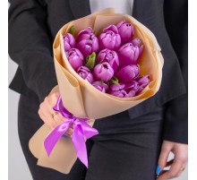 15 Сиреневых Тюльпанов