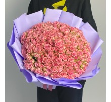 151 Кустовая Розовая Роза (40 см.)