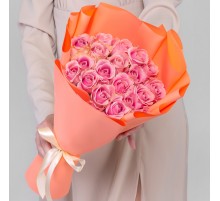 19 Розовых Роз (50 см.)