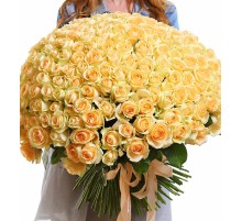 201 Персиковая Роза (50 см.)