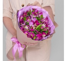 Букет 21 Фиолетовая Альстромерия