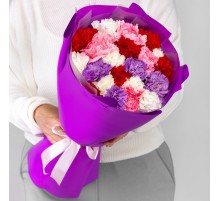 Букет 21 Гвоздика Микс