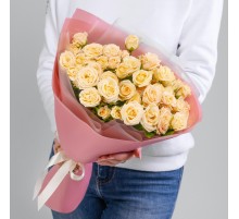 21 Кустовая Кремовая Роза (40 см.)