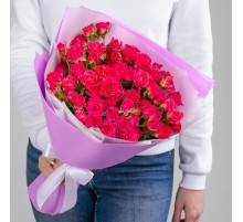 21 Кустовая Малиновая Роза (40 см.)