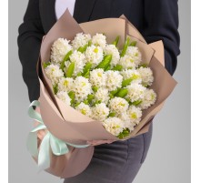 Букет 25 Белых Гиацинтов