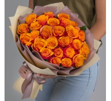 25 Оранжевых Роз (40 см.)
