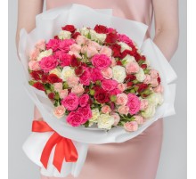 35 Кустовых Роз Микс (30 см.)
