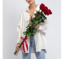 Букет 5 Роз Красных (100 см.)