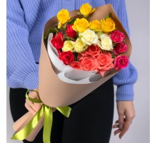 5 Кустовых Роз Микс (40 см.)