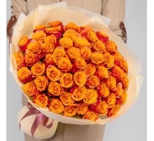 55 Оранжевых Роз (50 см.)