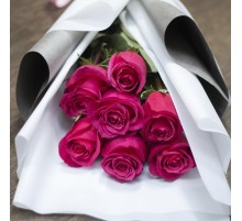 7 Малиновых Роз (60 см.)