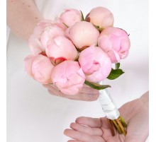 Свадебный Букет невесты из 9 Пионов Розовых