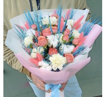 Букет дня "Розовое облако" в упаковке