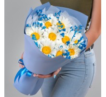 Букет "Ромашки и Гипсофила"
