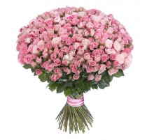 101 Кустовая Розовая Роза (50 см.)