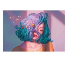 Открытка "Девушка космос"