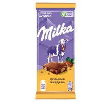 Шоколад "Milka" молочный с цельным миндалем