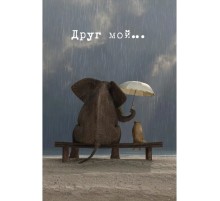 Открытка "Друг мой" плохой день