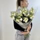 Моно букет из эустомы белой, 9 веточек