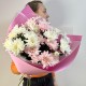 Букет «Зефирка М», 5 веточек хризантем